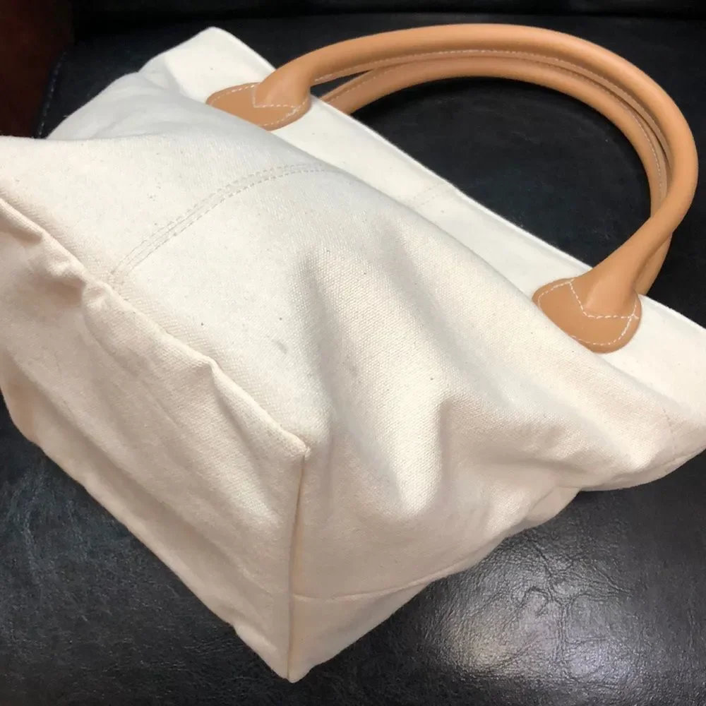 Lillian Vernon Leather Trim Tote